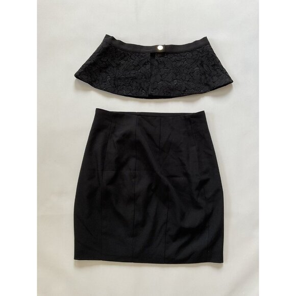 Guess Women's Lace Skirt In Black With Lace Attachment Size 2 - Picture 5 of 8
